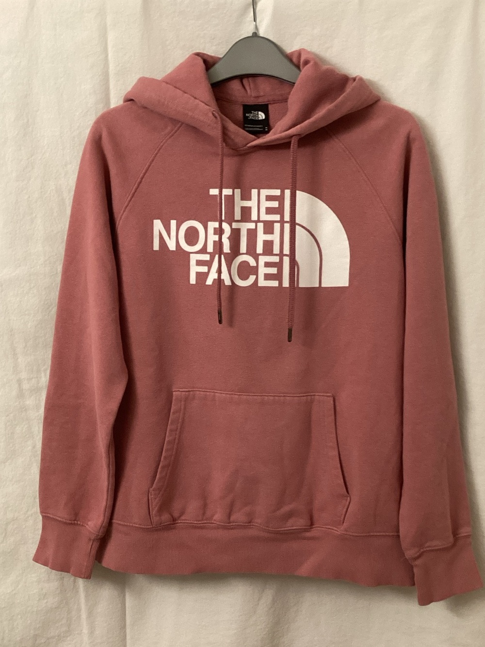 The North Face Women’s Dusty Rose Crewneck Hoodie with White Logo